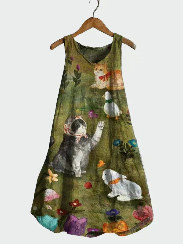 Kaja | Sukienka boho w ziemistych odcieniach