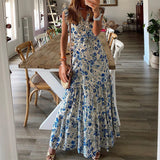 Antonina | Sukienka maxi w kwiaty z paskiem