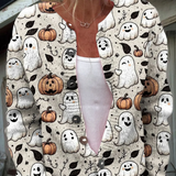 Sandra | Halloweenowy kardigan z duszkami