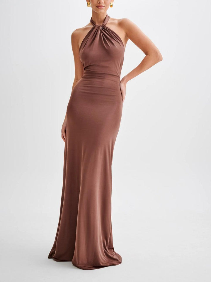 Kira | Sukienka maxi z dekoltem halter