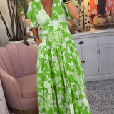 Agnieszka | Sukienka maxi w duże kwiaty
