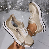 Wanda | Metaliczne ortopedyczne sneakersy