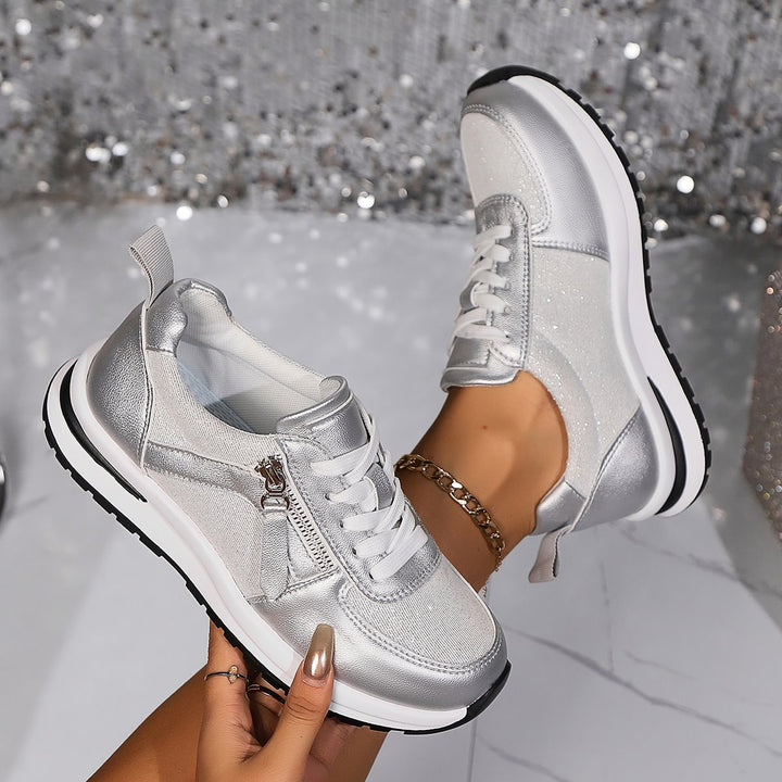 Wanda | Metaliczne ortopedyczne sneakersy