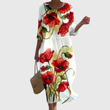Marianna | Elegancka sukienka maxi w kwiaty