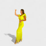 Nikoletta | Neonowa sukienka w stylu flamenco