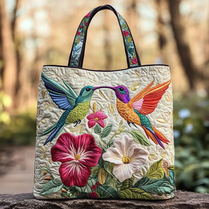 Torba z kolibrami i kwiatami