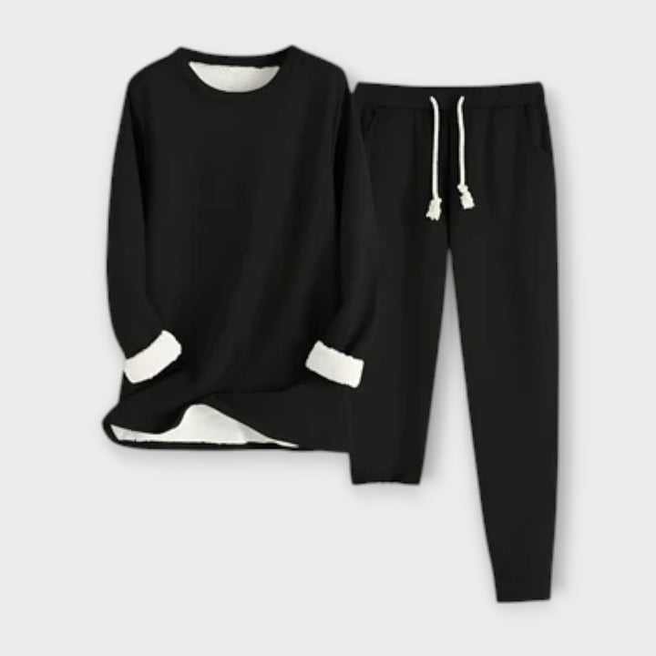 Zenona | Ciepły komplet z polarowym podszyciem