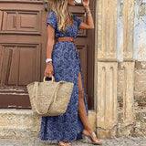 Klara | Sukienka maxi boho z paskiem