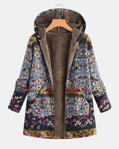 Kira | Bluza z kapturem w kwiaty boho
