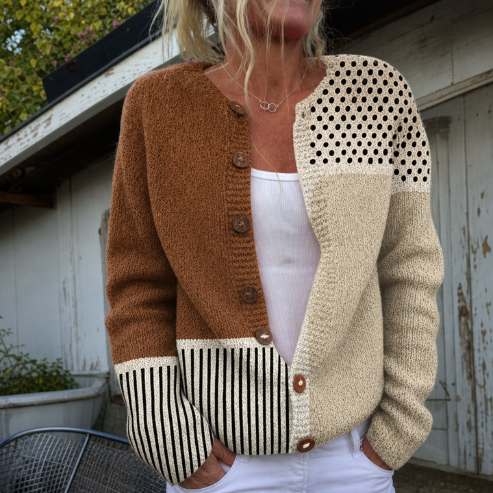 Wiktoria | Minimalistyczny kardigan w kropki
