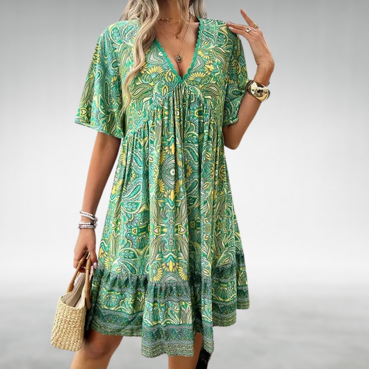 Adriana | Rozkloszowana sukienka boho
