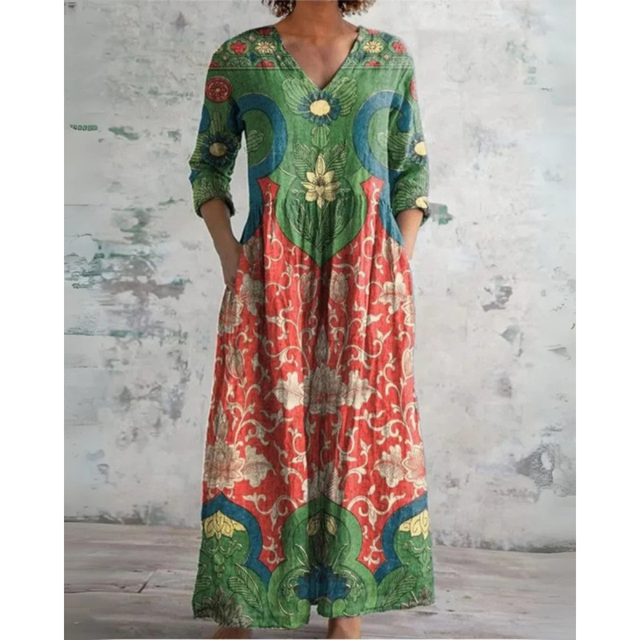 Ludomira | Sukienka maxi w kwiaty vintage