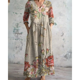 Ludomira | Sukienka maxi w kwiaty vintage