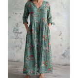 Ludomira | Sukienka maxi w kwiaty vintage