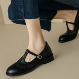 Klementyna | Eleganckie buty z paskiem w literę T
