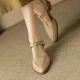Emma | Buty z klamrą w kolorze khaki