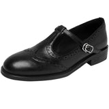 Klementyna | Eleganckie buty z paskiem w literę T