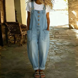 Stella | Bawełniany kombinezon vintage w stylu jeansu