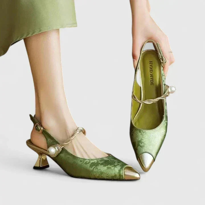 Aniela | Ortopedyczne buty na obcasie z ozdobnymi detalami