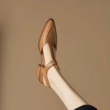 Emma | Buty z klamrą w kolorze khaki