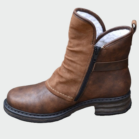 Ludomira | Skórzane botki w stylu country