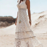 Wilhelmina | Sukienka midi boho z podszewką