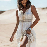 Wilhelmina | Sukienka midi boho z podszewką