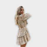 Inga | Krótka sukienka boho z falbankami