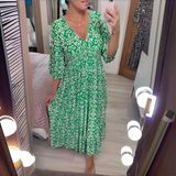 Jarmila | Sukienka maxi boho z dekoltem w serek