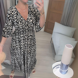 Jarmila | Sukienka maxi boho z dekoltem w serek