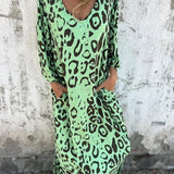 Laurencja | Sukienka maxi w zwierzęcy wzór