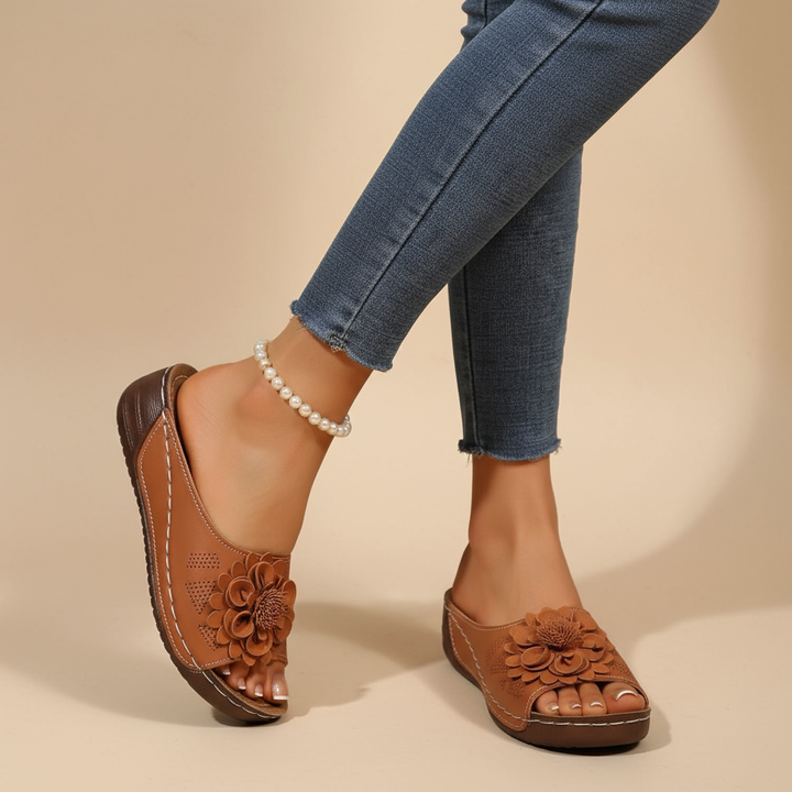 Angelika | Ergonomiczne sandały o wyglądzie skóry