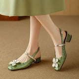 Petronela | Eleganckie buty z kwiatowym detalem