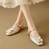 Petronela | Eleganckie buty z kwiatowym detalem