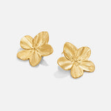 Kolczyki w kształcie kwiatu w kolorze złota
