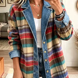Iwona | Patchworkowa kurtka jeansowa vintage