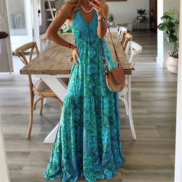 Ewa | Warstwowa sukienka maxi boho