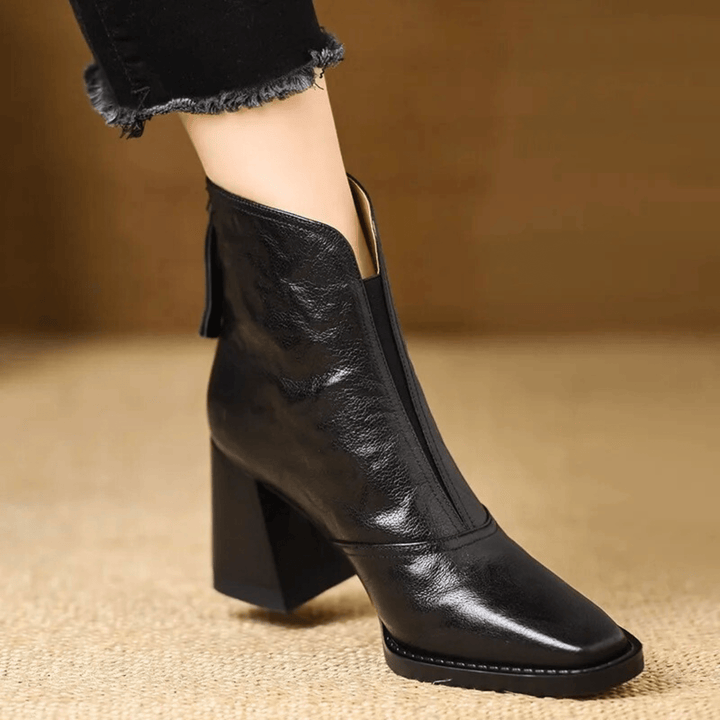 Amanda | Eleganckie botki na średnim obcasie